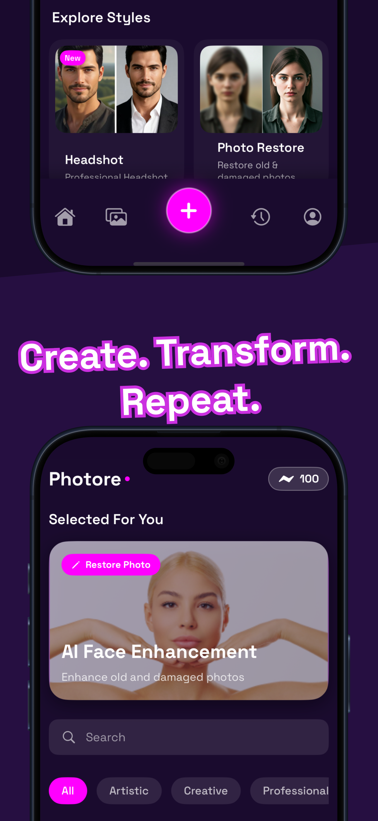 Photore app screenshot